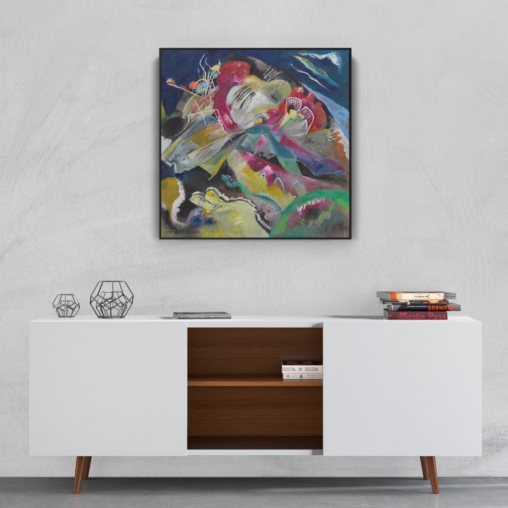Quadro decorativo Pintura com linhas brancas por Wassily Kandinsky