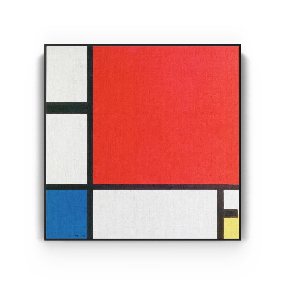 Quadro decorativo Composição com vermelho azul e amarelo (1930) por Piet Mondrian