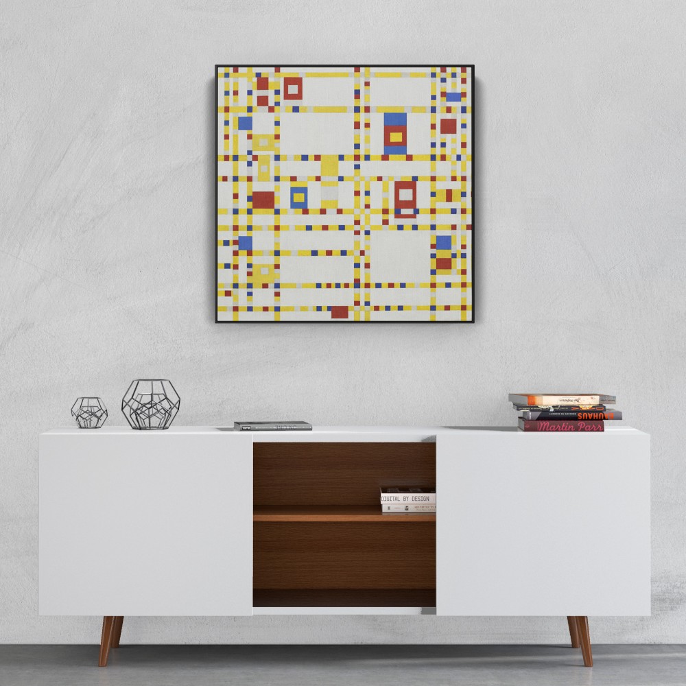 Quadro decorativo Broadway Boogie Woogie por Piet Mondrian