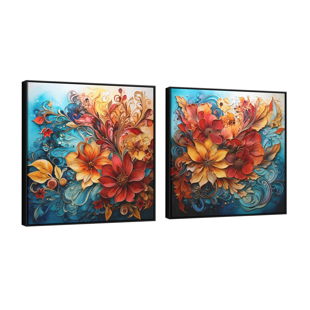 Quadro decorativo Duo Bohemia floral