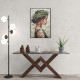 Quadro decorativo Pintura mulher com folhas no cabelo