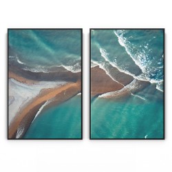 Quadro decorativo Vista aérea do mar - com 2 quadros Quadro decorativo Vista aérea do mar - com 2 quadros