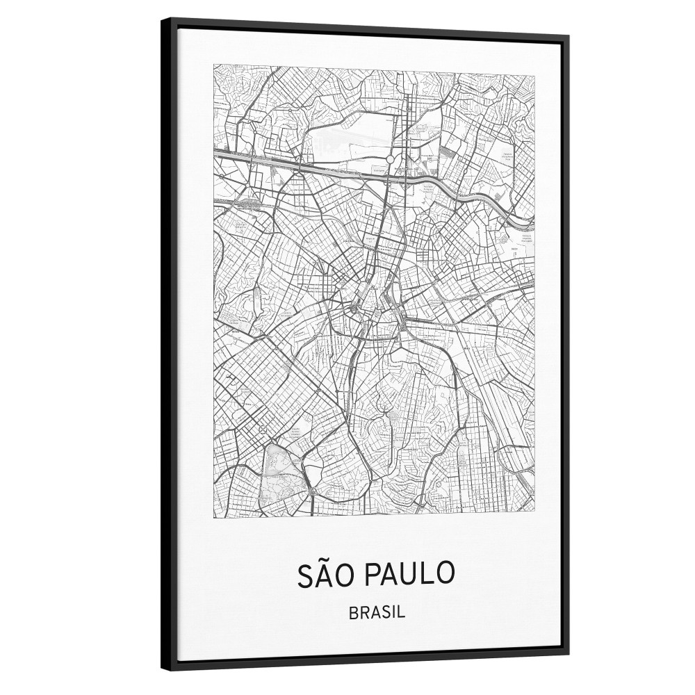 Quadro decorativo Mapa de São Paulo