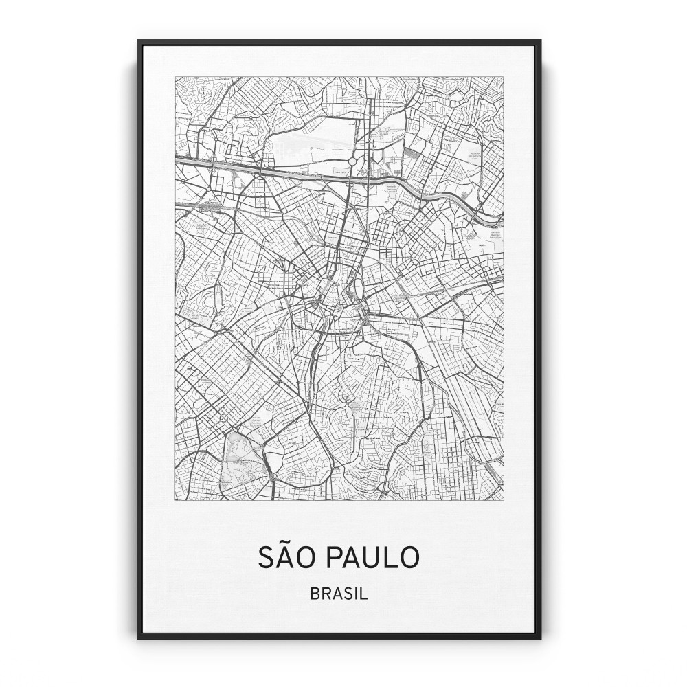 Quadro decorativo Mapa de São Paulo