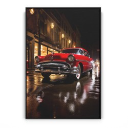 Quadro decorativo Carro vermelho dos anos 50 Quadro decorativo Carro vermelho dos anos 50