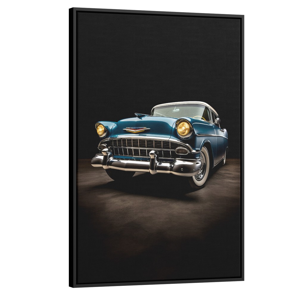 Quadro decorativo Carro azul dos anos 50