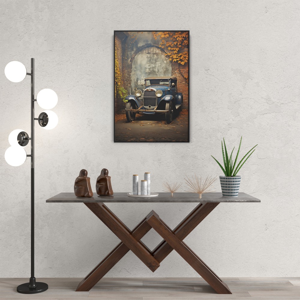 Quadro decorativo Calhambeque Azul