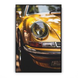 Quadro decorativo Close-up carro esportivo amarelo dos anos 70 Quadro decorativo Close-up carro esportivo amarelo dos anos 70