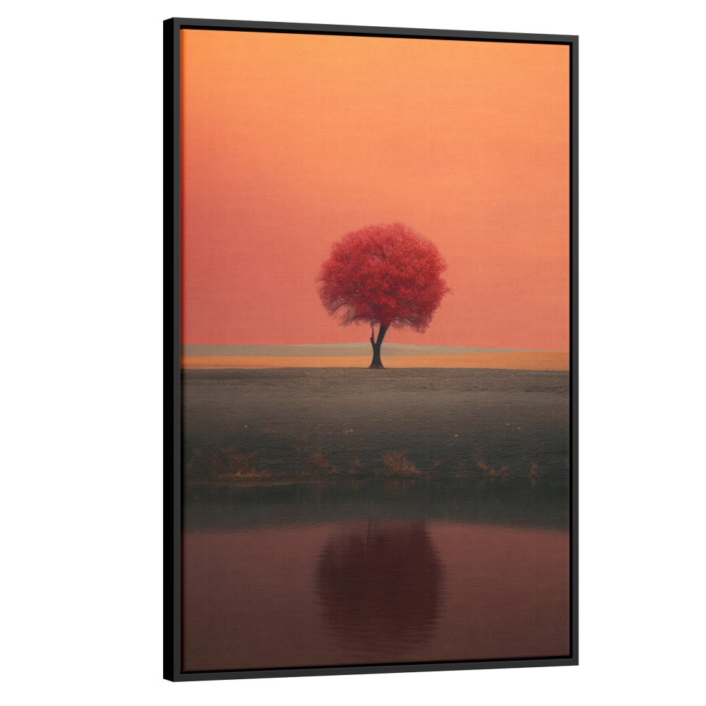 Quadro decorativo Árvore vermelha estilizada