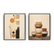 Quadro decorativo Duo abstrato para copa e cozinha 656