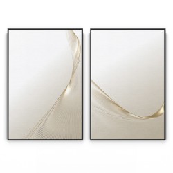 Quadro decorativo Duo Linhas abstratas Quadro decorativo Duo Linhas abstratas