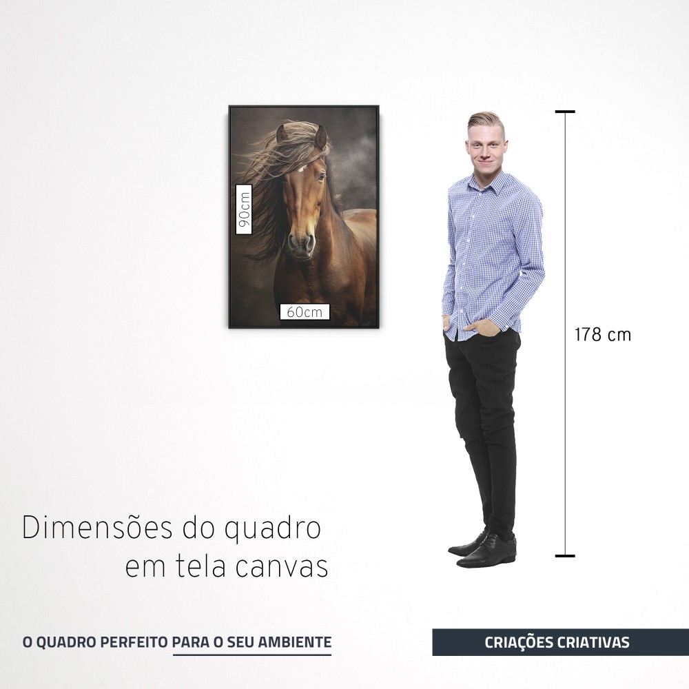 Quadro decorativo Nobre Castanho