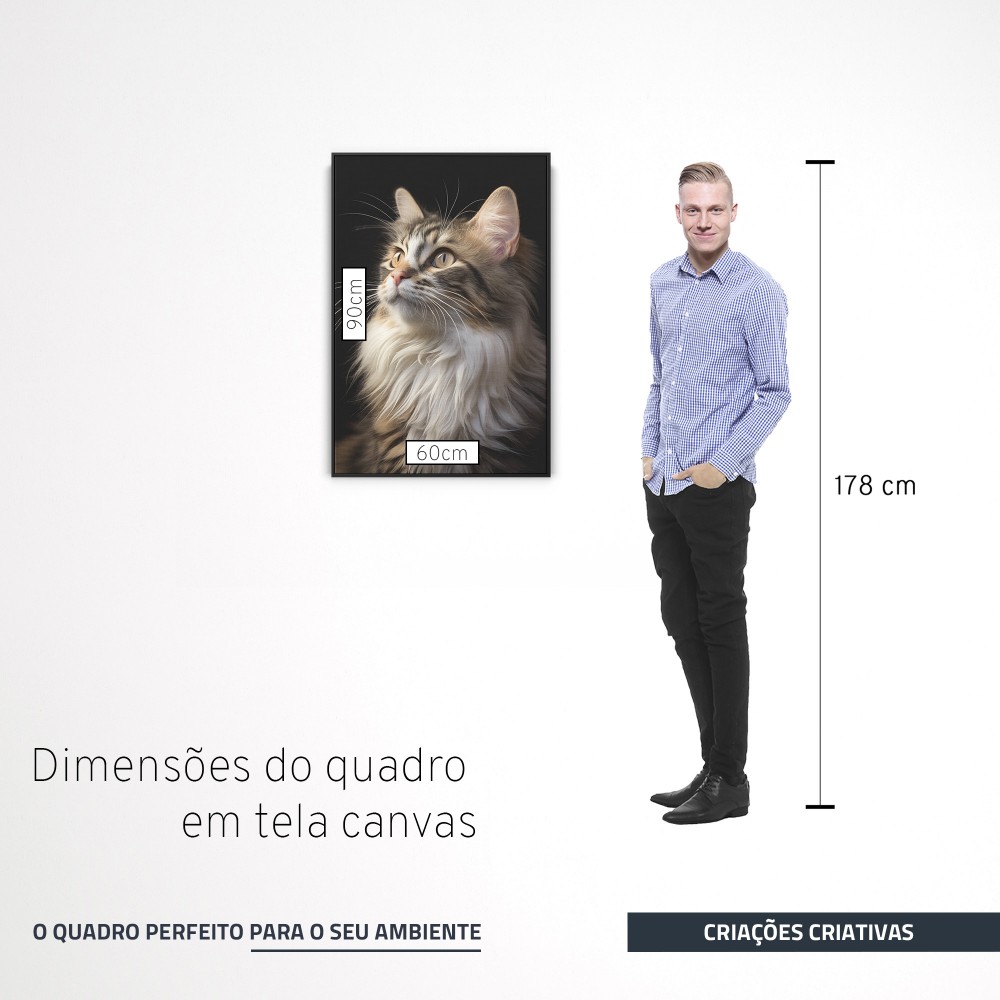 Quadro decorativo Serenidade em pelos e a arte de ser gato