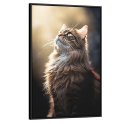 Quadro decorativo Sinfonia de um gato ao pôr do sol Quadro decorativo Sinfonia de um gato ao pôr do sol