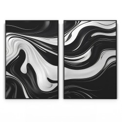 Quadro decorativo Dualidade em Movimento Entrelaço de Sonhos