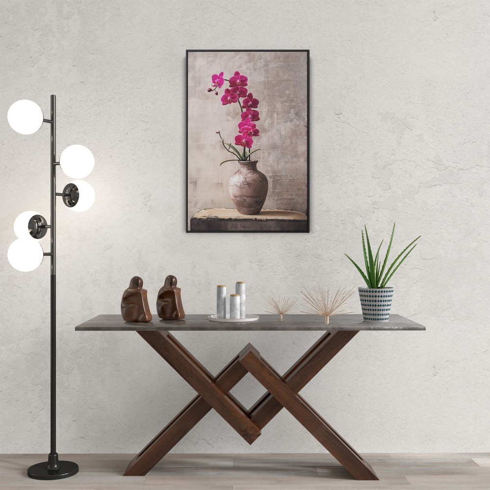 Quadro decorativo Elegância Fúcsia: Orquídea em Repouso