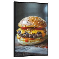 Quadro decorativo A arte do hambúrguer Quadro decorativo A arte do hambúrguer
