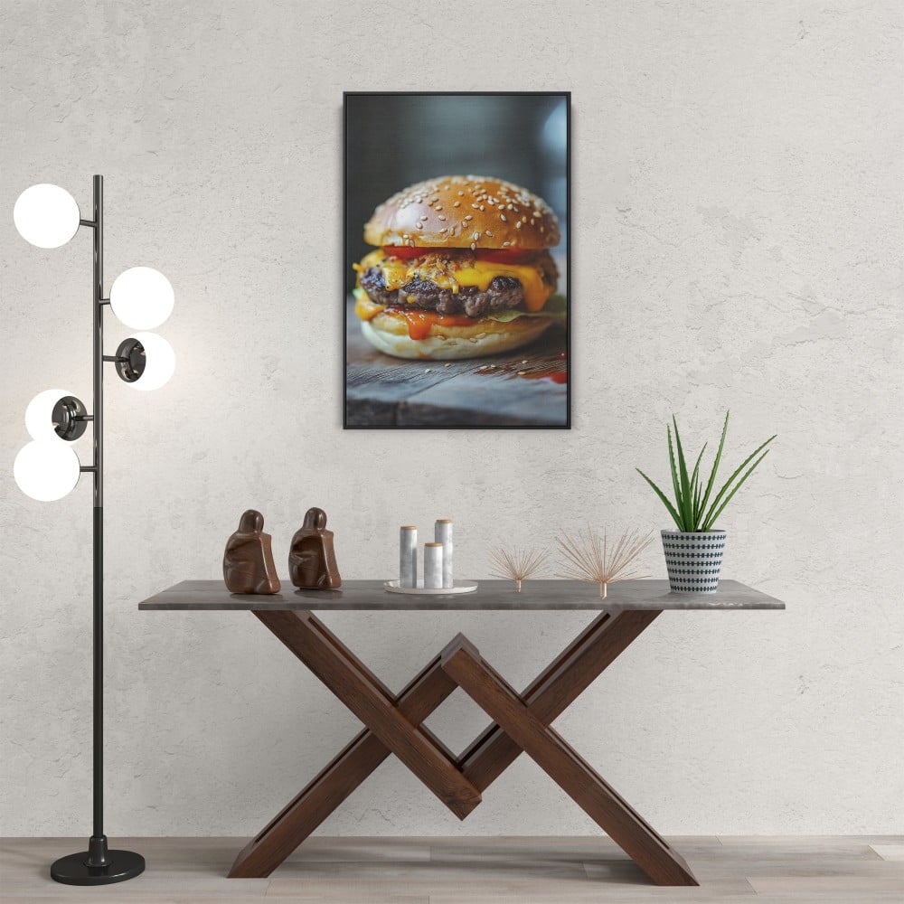 Quadro decorativo A arte do hambúrguer