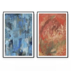 Quadro decorativo Duo tons quentes e frios