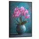 Quadro decorativo Orquídea e Turquesa em Harmonia