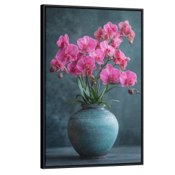 Quadro decorativo Beleza Floral Suspensa em Vaso de Turquesa Quadro decorativo Beleza Floral Suspensa em Vaso de Turquesa