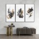 Quadro decorativo Sinfonia em Preto- com 3 quadros