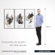 Quadro decorativo Sinfonia em Preto- com 3 quadros