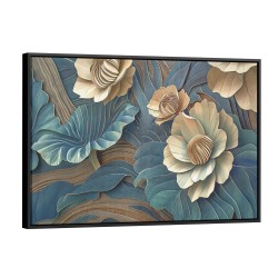 Quadro decorativo Flora em Azul Dança das Texturas Quadro decorativo Flora em Azul Dança das Texturas