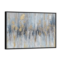 Quadro decorativo Sinfonia Azul e Dourada Quadro decorativo Sinfonia Azul e Dourada