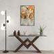 Quadro decorativo Olhar Enigmático através da Máscara Floral