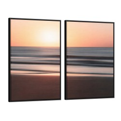 Quadro decorativo Serena Valsa do Sol no Mar Tranquilo - com 2 quadros Quadro decorativo Serena Valsa do Sol no Mar Tranquilo - com 2 quadros