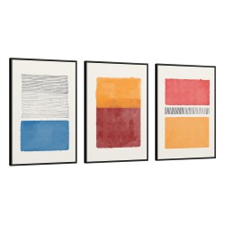 Quadro decorativo Trio horizontes abstratos Quadro decorativo Trio horizontes abstratos