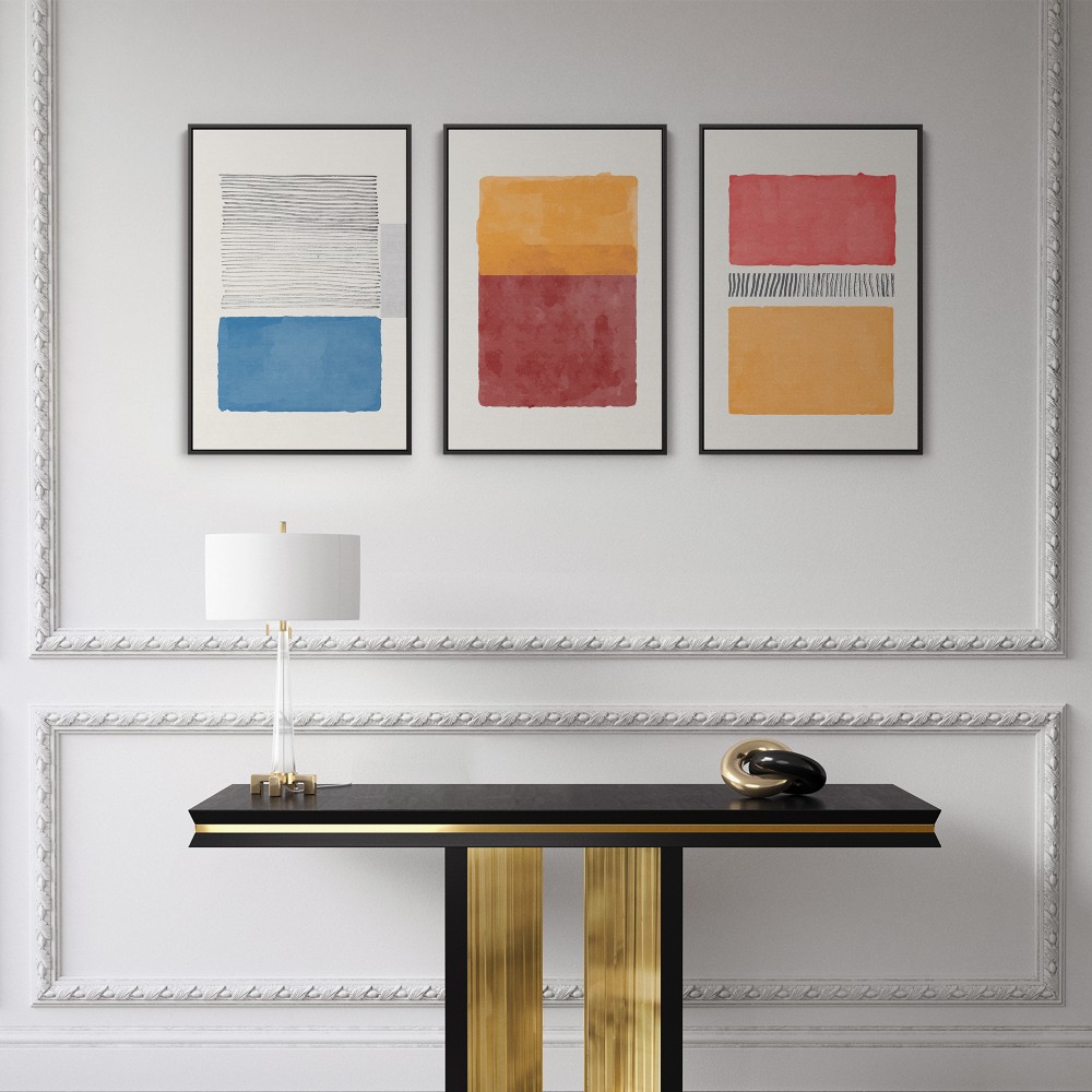 Quadro decorativo Trio horizontes abstratos