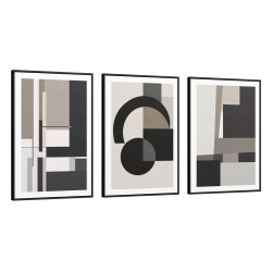 Quadro decorativo Trio Abstrato Geométrico Quadro decorativo Trio Abstrato Geométrico