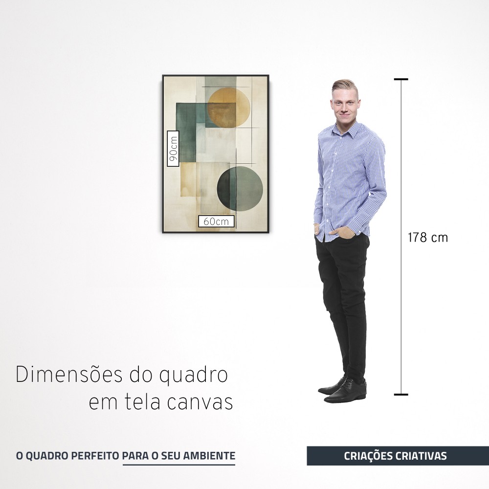 Quadro decorativo Abstrato Orgânico Elegância em Formas e Tonalidades