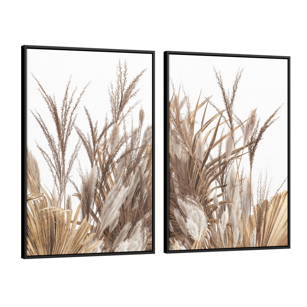 Quadro decorativo Harmonia em Tons de Terra - com 2 quadros