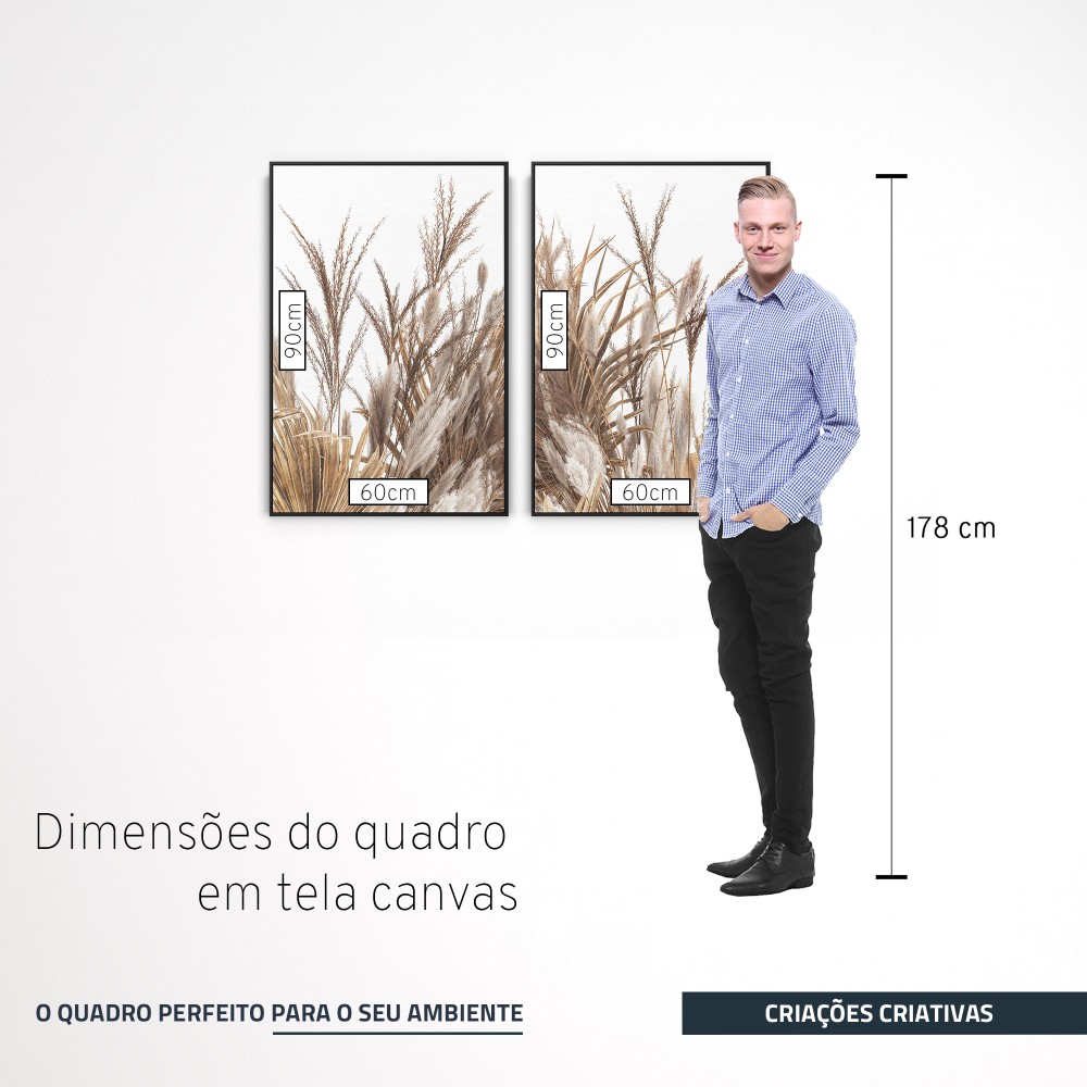 Quadro decorativo Harmonia em Tons de Terra - com 2 quadros