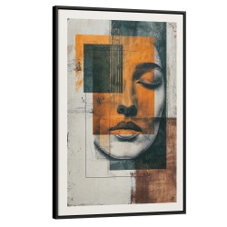 Quadro decorativo Silhueta Feminina Mistério e Terra Quadro decorativo Silhueta Feminina Mistério e Terra