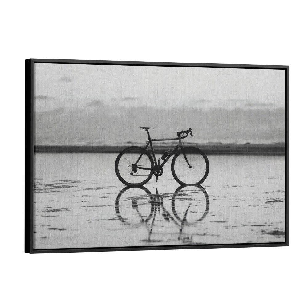 Quadro decorativo Silhueta Ciclística no Crepúsculo Costeiro