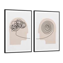 Quadro decorativo Duo Psicologia Quadro decorativo Duo Psicologia