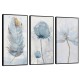 Quadro decorativo Trio Elegância Abstrata em Azul