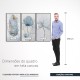 Quadro decorativo Trio Elegância Abstrata em Azul