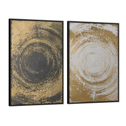 Quadro decorativo Espiral Contemporânea em preto e branco
