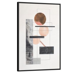 Quadro decorativo Arte Geométrica Abstrata com texturas
