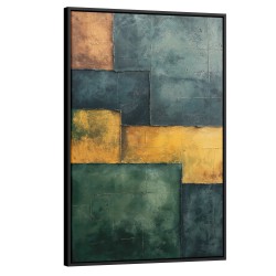 Quadro decorativo Textura Contemporânea em Verde e Amarelo Quadro decorativo Textura Contemporânea em Verde e Amarelo
