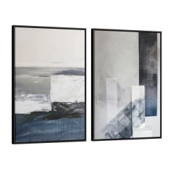 Quadro decorativo Duo Formas e Estruturas em tons neutros Quadro decorativo Duo Formas e Estruturas em tons neutros