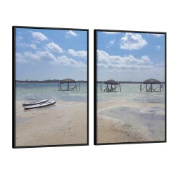 Quadro decorativo Lagoa do paraiso com 2 quadros