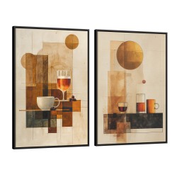 Quadro decorativo Duo Copa Cozinha Sala de jantar 975 Quadro decorativo Duo Copa Cozinha Sala de jantar 975