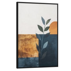 Quadro decorativo Composição Abstrata de Plantas e Formas Quadro decorativo Composição Abstrata de Plantas e Formas