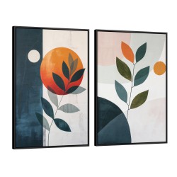 Quadro decorativo Duo texturas botânicas